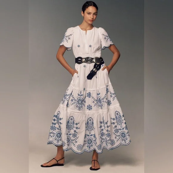 New Anthropologie The Somerset Maxi Dress: Eyelet Edition Size 3X - Picture 3 of 10